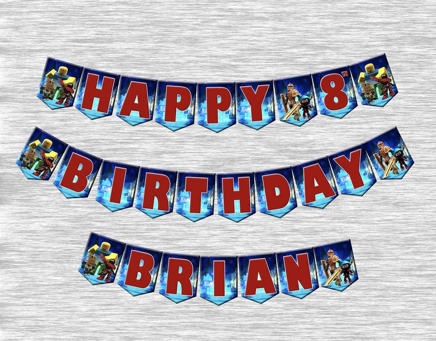 Roblox Happy Birthday Banner with Childs Name and Age