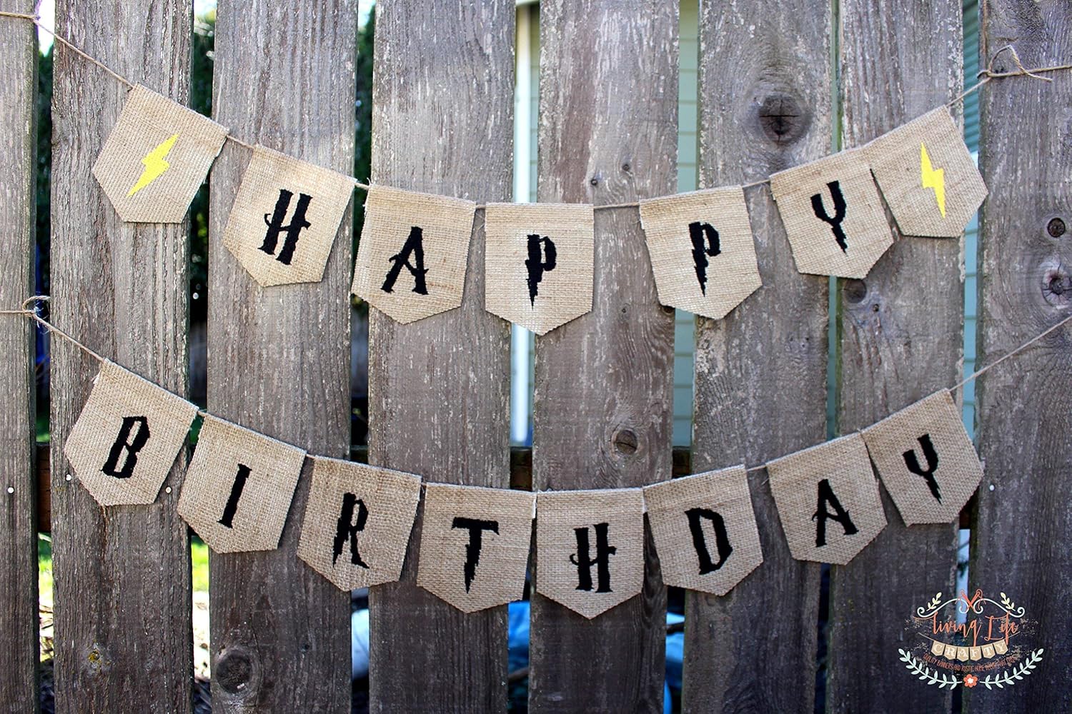 Handmade Harry Potter Birthday Banner Burlap Bunting Decorations
