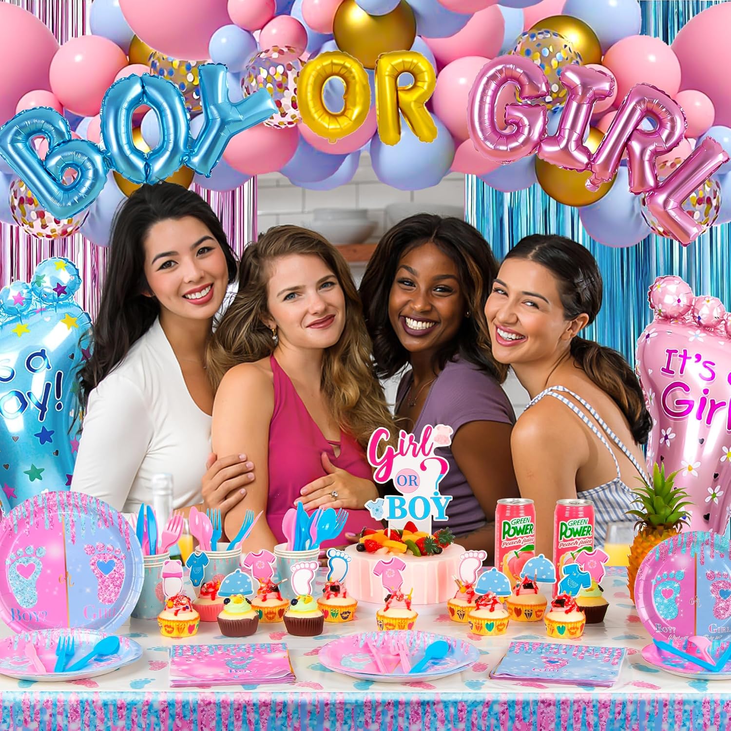 Boy Or Girl Gender Reveal Decorations Set