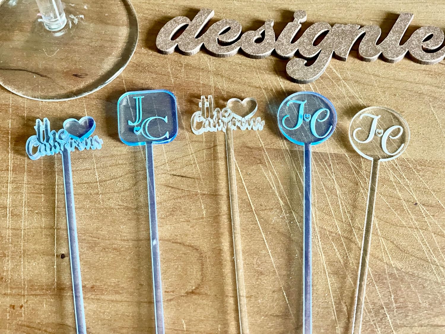 Personalized Drink Stirrers Set of 25 Custom Logo Cocktail Sticks