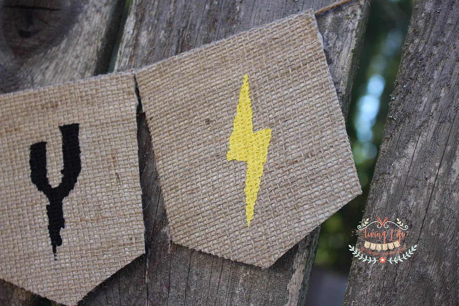 Handmade Harry Potter Birthday Banner Burlap Bunting Decorations