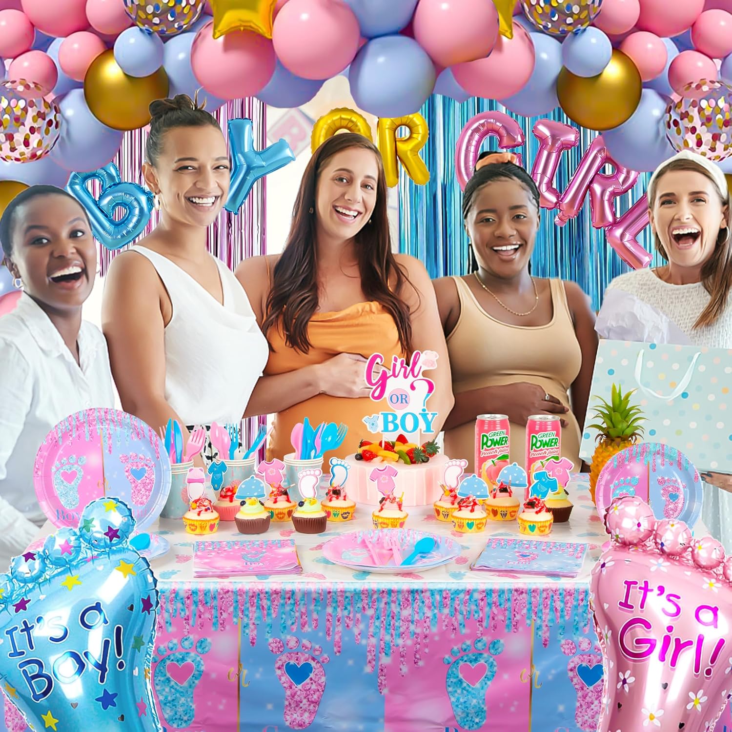 Boy Or Girl Gender Reveal Decorations Set