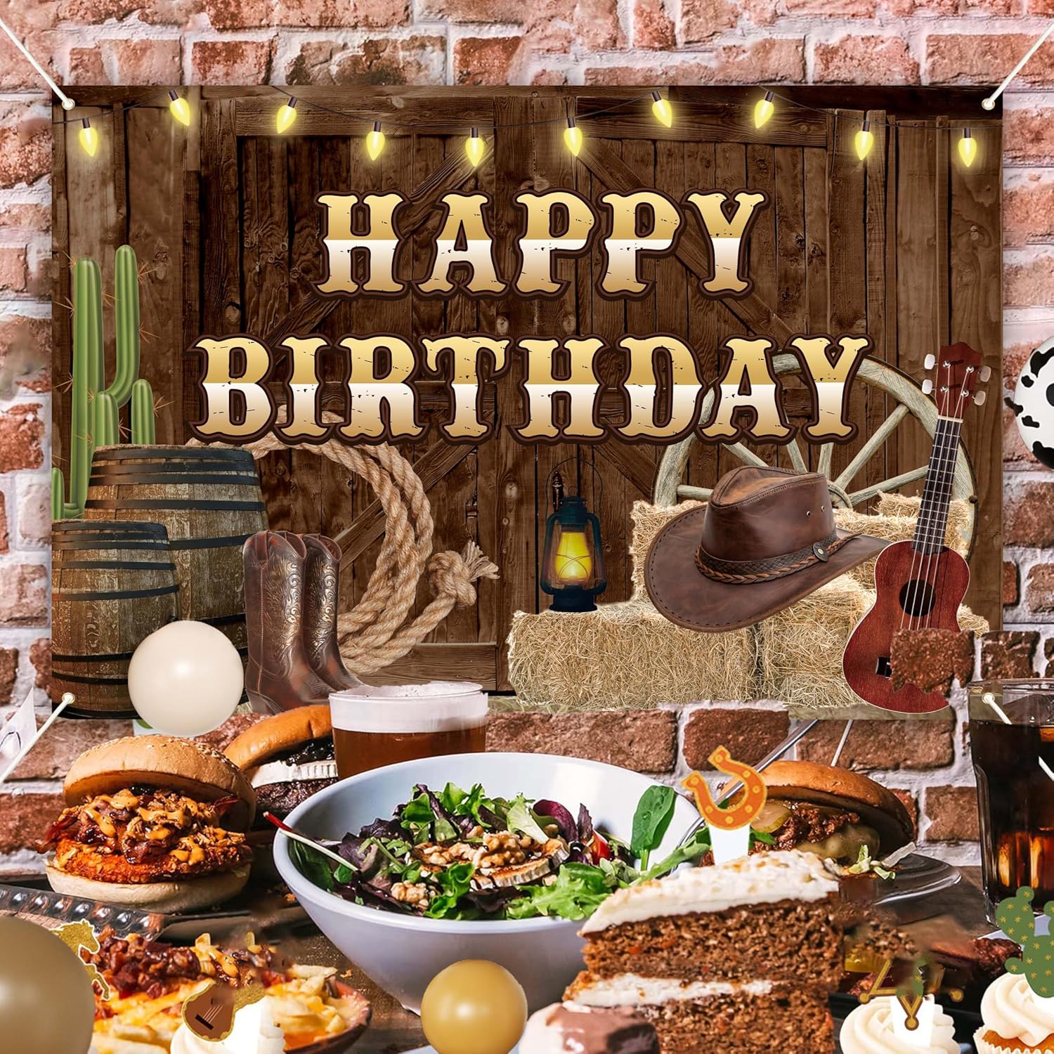Wild West Cowboy Birthday Decorations Balloon Arch Garland Set