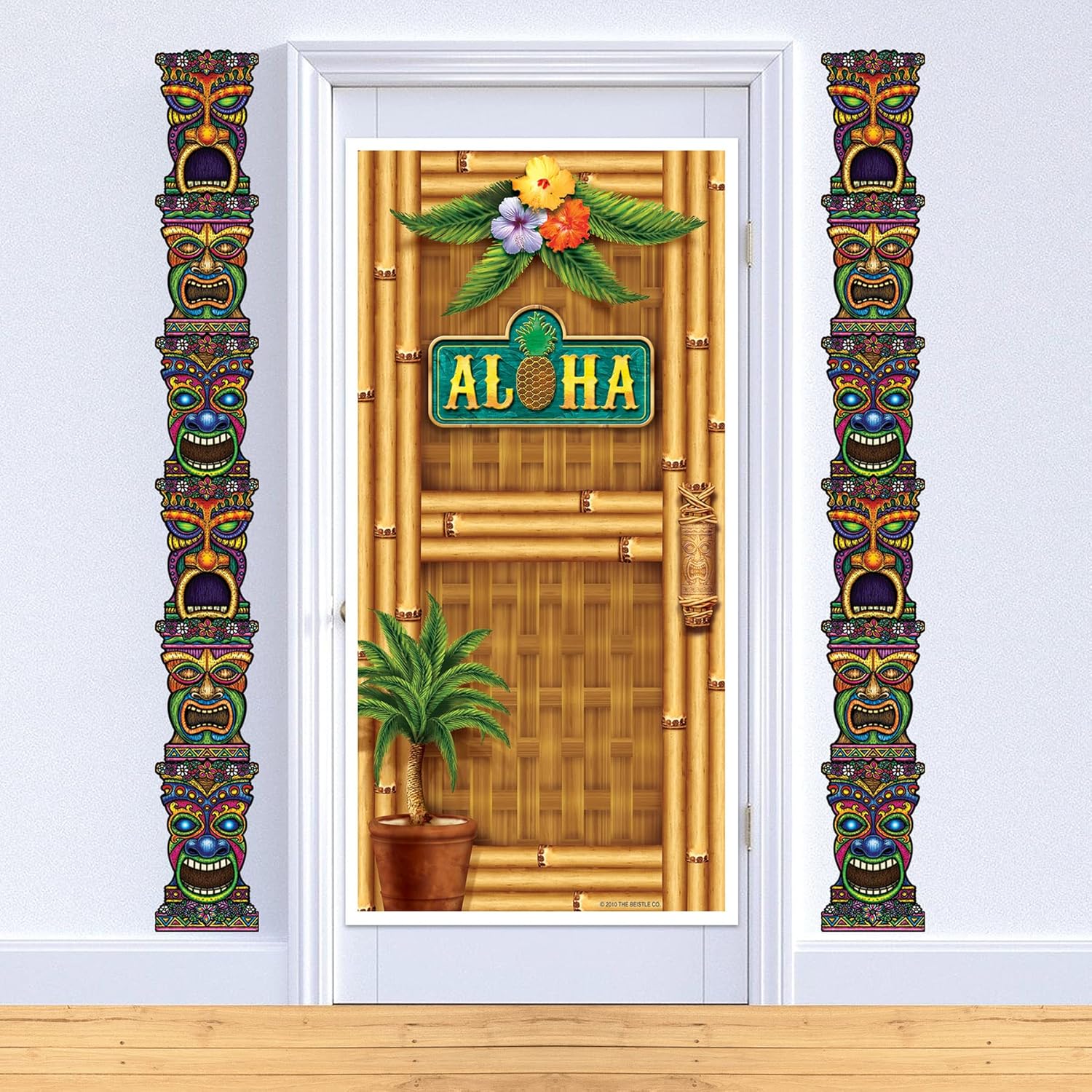 Beistle Tiki Totem Pole Party Decor Set of 2