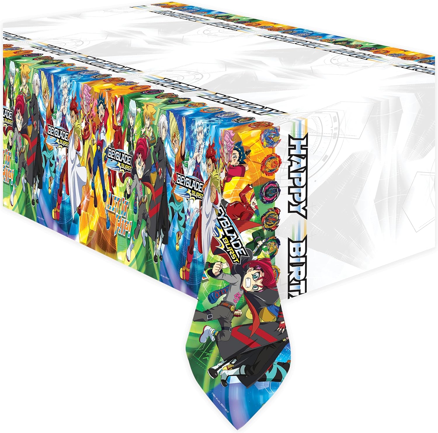Treasures Gifted Beyblade Burst Tablecloth 54x108 Birthday Party Decor