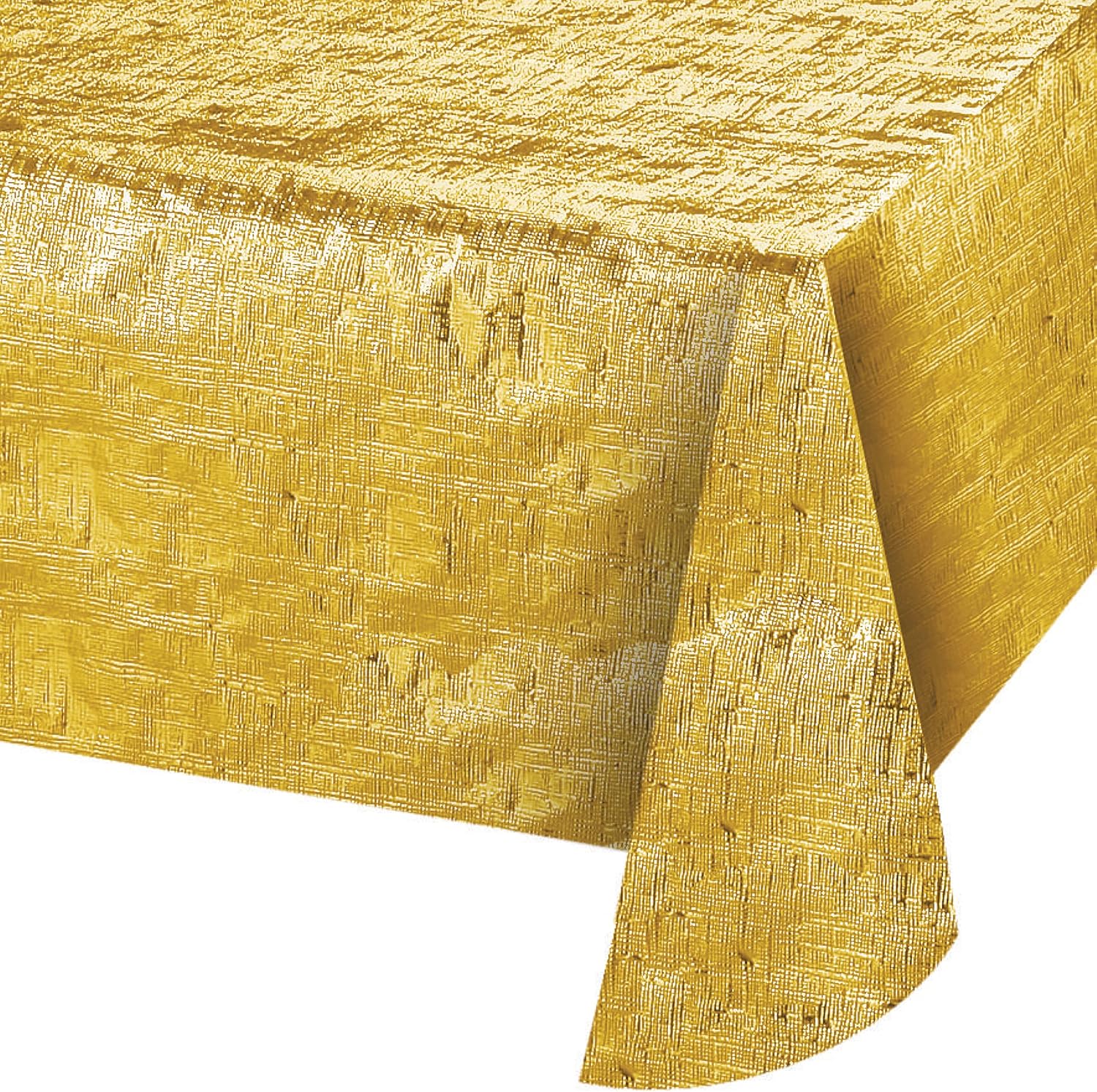 Creative Converting 38321 Metallic Gold Tablecloth